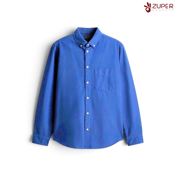 Royal Blue Full-Sleeve Casual Shirt