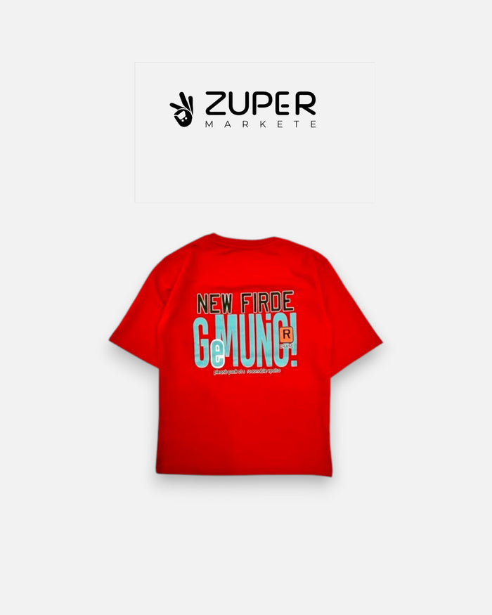 New Fire Graphic Red T-Shirt
