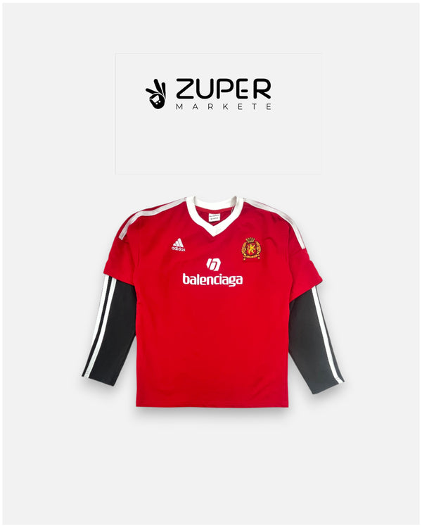 Red Long-Sleeve Sports Graphic T-Shirt