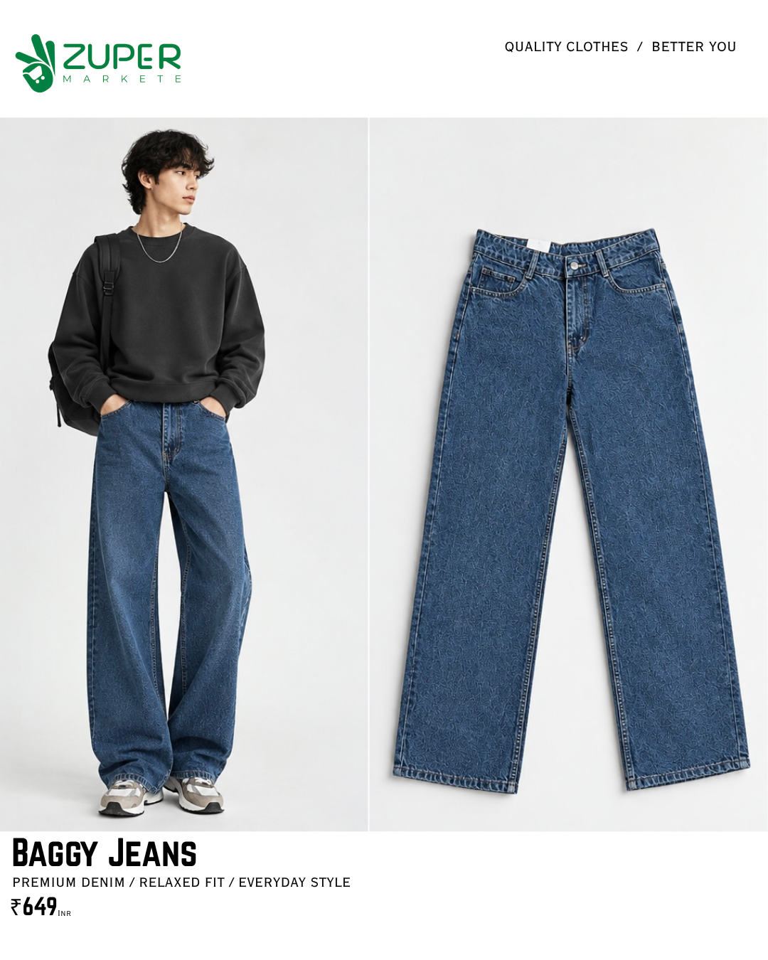 Baggy Jeans-Ocean Blue