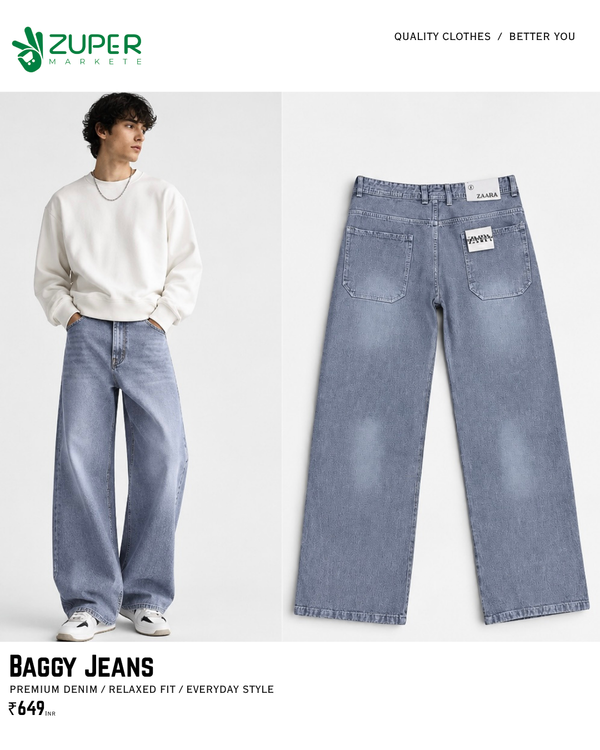 Baggy Jeans-Light Blue