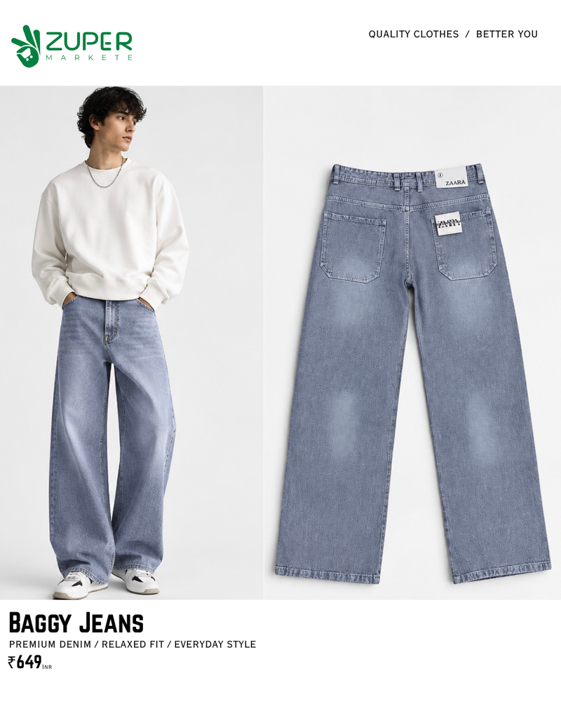 Baggy Jeans-Light Blue
