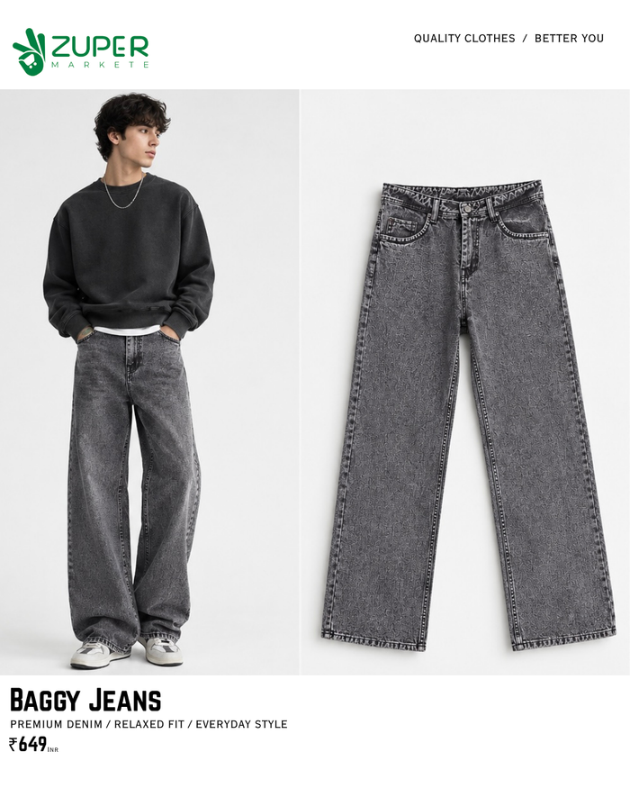 Baggy Jeans – Grey